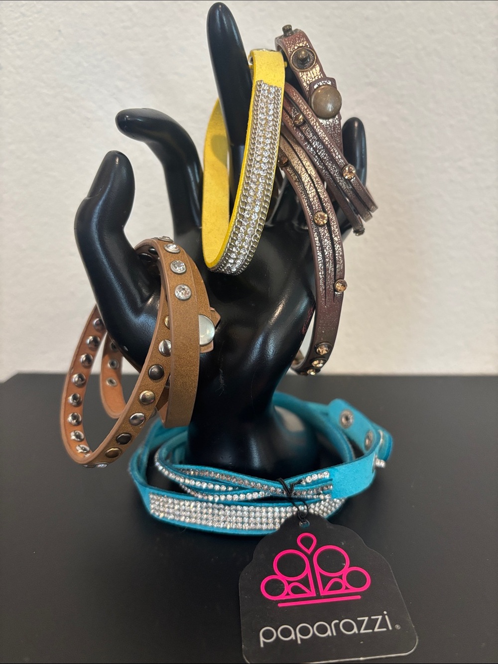 paparazzi Turquoise, Yellow, Brown Multi-Strand Bracelet Set